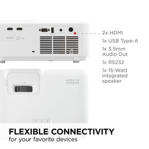 LS711HD 1080P FHD 1920×1080 โปรเจคเตอร์เลเซอร์ DLP 4200 ANSI ลูเมนส์ อายุการใช้งาน 30000 ชั่วโมง 0.49 ระยะฉายสั้น H/V Keystone 360 °   โครงการ - Product Image 3