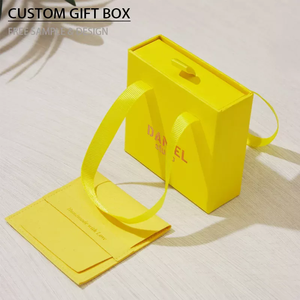 Wholesale Gold Stamping Logo Gift Cardboard Jewelry Box Luxury With <b>Foam</b> Insert Ribbon Handle Design Packaging Jewelry Box - Product Image 5