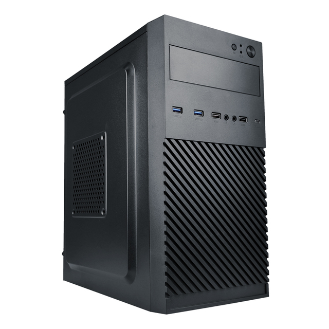 Leadway New Design Computer Case Casing  with 4 USB 3.0 Type C HD Audio for Desktop PC case  Mid Tower Chassis