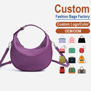 Bolso Bandolera Ecológico Morado Oscuro para Mujer, Textura Mate, Correa Ajustable, Logotipo Personalizado Disponible, Bordado con Botones de Verano - Product Image 1