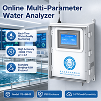 Système de surveillance multiparamètres de la qualité de l'eau mural pour l'eau potable, l'eau du robinet, les stations d'eau, mesure en ligne de la turbidité et du pH, 4G