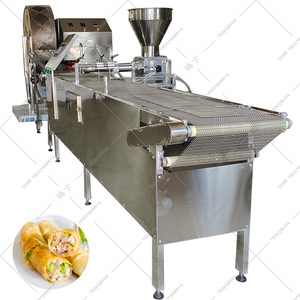 Machine automatique à rouleaux de printemps/lumpia/shanghai, 2000-3000 pièces/heure, pour rouleaux de papier de riz croustillants et pâtisseries frites, en vente - Product Image 4