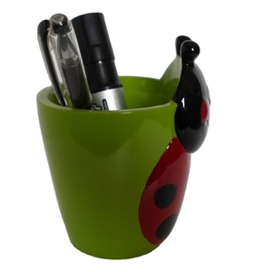 Màu Trắng Vòng Thực vật Tổ chức Bút Chủ Văn Phòng Tùy Chỉnh Bảng Trang Trí Nhựa Bàn Bút Đứng - Product Image 4