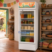 Congélateur rapide à air LED personnalisable à double température pour bière, armoire de réfrigération avec verre trempé incurvé