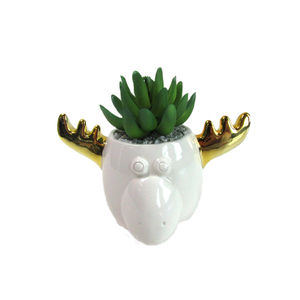 <span class=keywords><strong>Maceta</strong></span> <span class=keywords><strong>de</strong></span> cerámica esmaltada decorativa <span class=keywords><strong>de</strong></span> escritorio para el hogar, macetas 3D <span class=keywords><strong>de</strong></span> <span class=keywords><strong>unicornio</strong></span> pequeño pintado a mano para aplicaciones <span class=keywords><strong>de</strong></span> jardín - Product Image 2