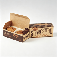 Boîte à biscuits personnalisée en papier kraft biodégradable de qualité alimentaire, impression UV, auto-érectible, pour pâtisserie, collations, gâteaux, emballage cadeau