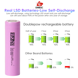 Batterie cellulaire DMEGC 18650 3.7v 2600mAh Lithium rechargeable INR 18650 Li-ion 1200 cycles -20~60C pour vélos électriques/trottinettes - Product Image 5