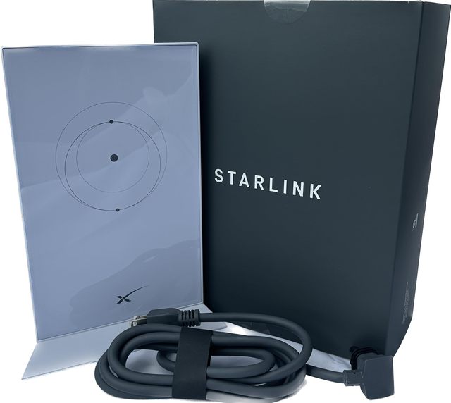 Brand New & Original Starlink Router and Antenna Satellite Internet Kit V2 Rectangular Disk With Router and Tubing ADPT