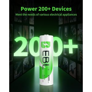 For EBL Pre-Charged AA <b>Rechargeable</b> <b>Batteries</b> 1.2V 2500mAh High Performance 24 Pack with 600mAh 1800mAh 1000mAh 2000mAh - Product Image 3