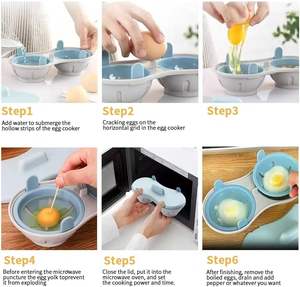 Offre Spéciale : Cuiseur à Œufs Pocheurs Multifonctionnel en Plastique pour Micro-ondes avec Filtre à Jaune d'Œuf - Product Image 4