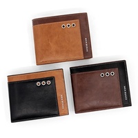 Dompet Kulit PU Modern Minimalis Lipat Tipis untuk Pria, Grosir Murah, Kreatif, Unik, dan Berkualitas