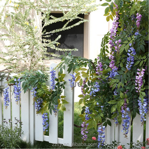 ผนังดอกวิสทีเรียประดิษฐ์กันรังสียูวี สำหรับตกแต่งทางเดิน ฉากหลังถ่ายรูป และจัดงานแต่งงาน - Product Image 5