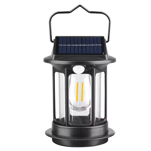 Lampe de camping solaire extérieure pratique à LED, ultra-longue autonomie, batterie au lithium, en plastique, avec poignée de chargement personnalisable - Product Image 1