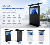 Señalización Digital Exterior con Energía Solar, Pantalla LCD Publicitaria de 32, 43, 55 y 65 Pulgadas, con Soporte de Pie, IP65 para Exteriores