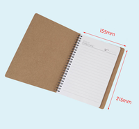 Carnet en papier kraft A5, carnet à spirales, logo personnalisé, couverture souple, bloc-notes, carnet à spirales intérieur
