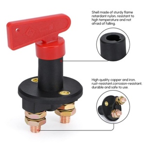 Interrupteur de batterie déconnecter <span class=keywords><strong>12v</strong></span> 200A coupé interrupteur d'isolateur de batterie RV avec 2 clés pour bateau de RV bateau petit Yacht camping-car camion - Product Image 2