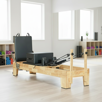 Banc de Pilates réglable en bois de chêne MJD-W15, utilisation à domicile/en salle de sport, portable, garantie de 2 ans