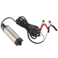 Pompe à huile électrique submersible portable 12V DC en acier inoxydable OEM pour transfert de carburant diesel et d'eau avec pinces de batterie 1KW