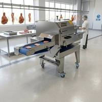 Automatische gekookte vlees snijmachine | Snijmachine voor gekookt varkensvlees, rundvlees, kip, spek, ham, worst | Hoge efficiëntie verwerkingsapparatuur