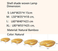 Abat-jour de lampe LED en bambou fait main de haute qualité, réglable en hauteur, pour café et restaurant, luminaire suspendu simple