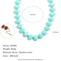 Collier avec pendentif en acier inoxydable plaqué or 18 carats pour femmes, résistant à l'eau