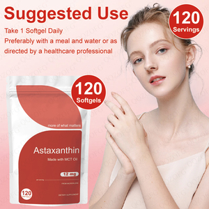 Cápsulas Blandas de Astaxantina OEM en Oferta, 12 mg con Aceite MCT, <span class=keywords><strong>120</strong></span> Cápsulas Blandas, Suplementos Antioxidantes de Astaxantina Premium de Triple Potencia - Product Image 5