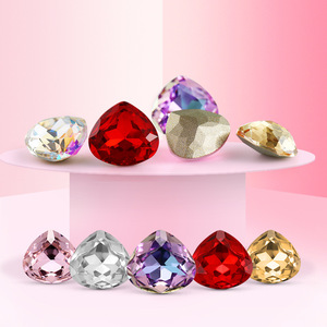 Стразы Selina Crystal <span class=keywords><strong>K9</strong></span> в форме толстого персикового сердца, стеклянные камни для аксессуаров для одежды, головных уборов и вечерних сумок, для DIY-дизайна ногтей - Product Image 2