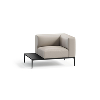 Ensemble de canapés de bureau modernes en tissu, design modulaire sectionnel, structure en bois massif, pieds en métal, éponge haute densité, mobilier commercial