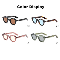 Lunettes de soleil polarisées rondes en acétate polies à la main de haute qualité, série de créateurs, pour boutiques, États-Unis, Europe, Gafas De Sol