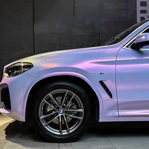 WRAPMASTER 1.52*17m Vinilo Adhesivo Camaleón PET Color Oro Estrellado Puro con Brillo Rosa, Nuevo Diseño - Product Image 2