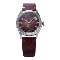 Montre automatique de sport en cuir de luxe King Kong S2081, boîtier en acier inoxydable, verre saphir, calendrier, étanche, vintage