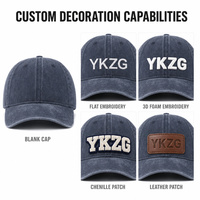 Casquette de baseball YKZG XXL à 6 panneaux pour têtes larges, calotte profonde de 68 cm, visière incurvée, style Dad Hat surdimensionné, personnalisable avec logo