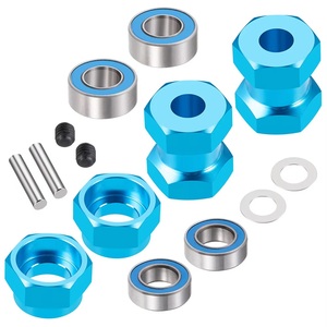 Adaptateurs de moyeu de roue hexagonaux en alliage d'aluminium avec roulement pour <span class=keywords><strong>Tamiya</strong></span> 58346 <span class=keywords><strong>Grasshopper</strong></span> 1/10 RC Buggy Car Truck, pièces de mise à niveau - Product Image 2