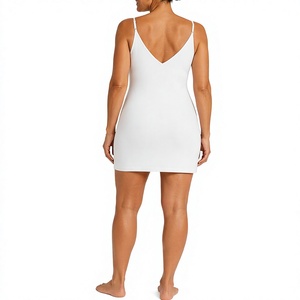 Chemise de nuit longue à fines bretelles réglables, en Spandex/Coton, pour femme, style sexy, 140 GSM - Product Image 2