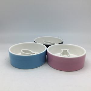 BESTCERA Keramische Slow Feeder Voerbak voor Honden en Katten, Bot- en Vispatroon - Keramische Voederbak - Product Image 4