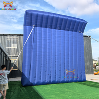 Barrière insonorisée gonflable en PVC bleu durable, taille personnalisée, imperméable, pour chantier extérieur, bruit, sports et divertissements