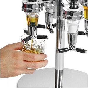 Rotary Tipo 4 ou 6 Cabeças Alumínio Suporte Stand Suporte Wall Dispenser Bebidas Licor Wine Bar <span class=keywords><strong>Butler</strong></span> Para Vinho Tinto Beer - Product Image 4