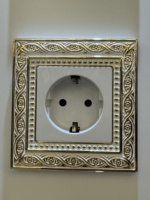 Prise murale universelle 1/2/3/4 gang en acier inoxydable, double poteau, style rétro, laiton antique, or 24 carats, 13A, 250V, norme britannique 86