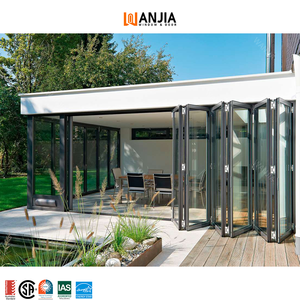WANJIA OEM Custom NFRC vetro in alluminio Bifolding interni Design Bifold fisarmonica porte pieghevoli - Product Image 2