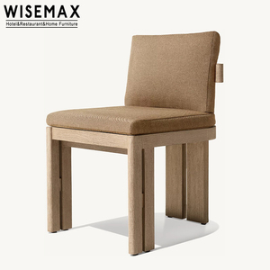 WISEMAX FURNITURE Mobili <span class=keywords><strong>da</strong></span> Esterno di Alta Qualità, Tavolo <span class=keywords><strong>e</strong></span> Sedie <span class=keywords><strong>da</strong></span> Pranzo in Legno di Teak, Poltrona Impermeabile per Ristoranti - Product Image 3