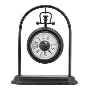 Reloj de Mesa Moderno de Diseño Metálico Negro con Esfera Blanca, Elegante Decoración para el Hogar con Encanto Elegante y Atemporal, Nuevos Precios - Product Image 6