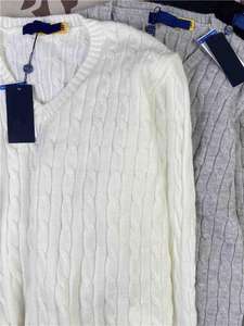 Stile coreano da <span class=keywords><strong>donna</strong></span> per Pony Mark Twist con <span class=keywords><strong>scollo</strong></span> a <span class=keywords><strong>V</strong></span> maglione lavorato a <span class=keywords><strong>maglia</strong></span> Top per l'autunno e l'inverno con Logo anteriore - Product Image 4