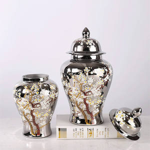 Vase en céramique luxueux pour le rangement dans le salon, vase à fleurs pour hôtel et mariage, vases modernes en céramique et en porcelaine - Product Image 3