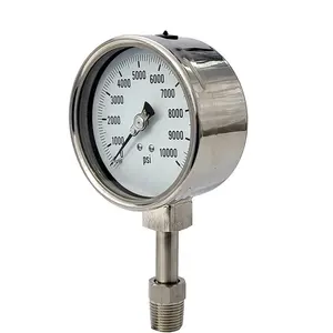 قياس الضغط 100 مللي متر 10000psi الضغط مقياس ضغط الزيت