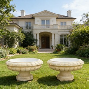 Pot de fleurs architectural de style européen vintage romain pour la décoration de jardin, de sol et d'extérieur - Product Image 5