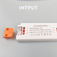 Transformateur d'alimentation LED ultra-mince 12W-120W AC 220V vers DC 12V/24V pour éclairage à bande LED
