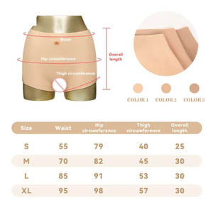 S-XL Gaybroeken Sissy Realistische siliconen slipjes Sexy Fade Vagina voor Crossdresser Transgender Shemale Cosplay Drag Queen - Product Image 3