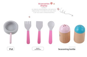 Set <span class=keywords><strong>Giocattolo</strong></span> Cucina in Legno Rosa con Stoviglie e Fornello per Giochi Educativi di Ruolo, Unisex per Bambini dai 2 ai 13 Anni - Product Image 4