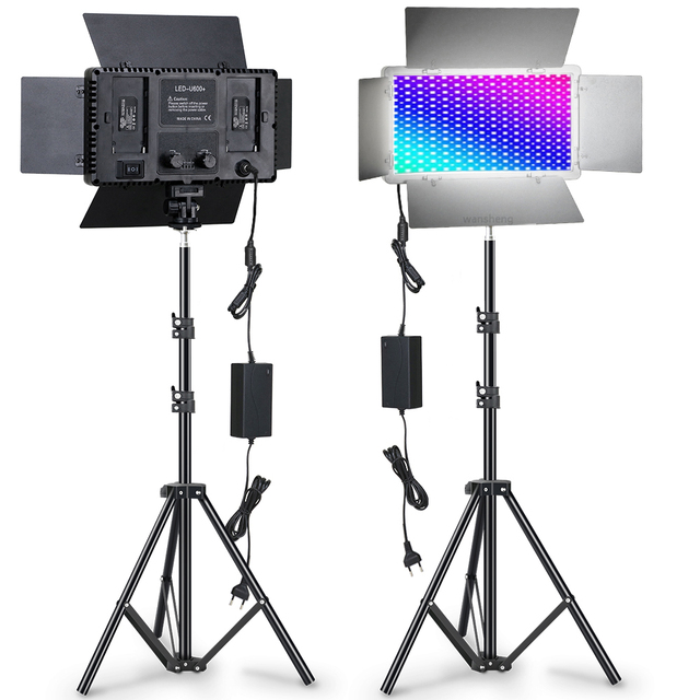 U600 RGB Led Adjustable Brightness Film Video Live Photography Photographic Lighting LED Video Studio Light for Video