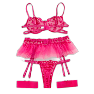 2024 abito in tre pezzi di pizzo spesso di alta qualità con ricamo di Lingerie <span class=keywords><strong>Sexy</strong></span> da donna matura <span class=keywords><strong>molto</strong></span> <span class=keywords><strong>Sexy</strong></span> - Product Image 6